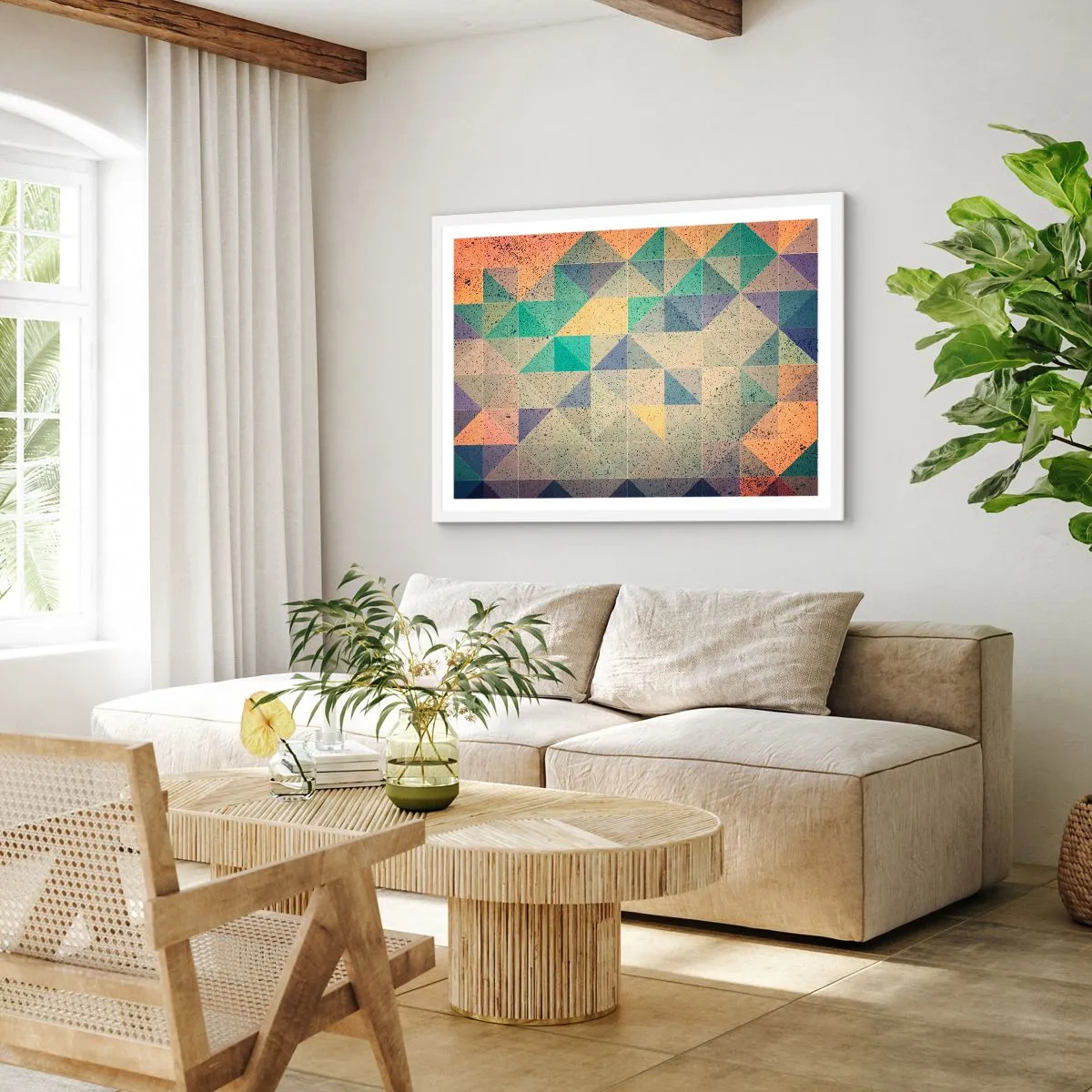 Poszter fekete keretben - A háromszögek köztársasága - 40x30 cm
