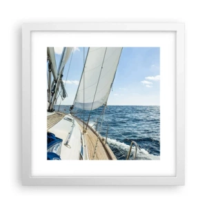 Poszter fekete keretben - Ó, kaland - 30x30 cm