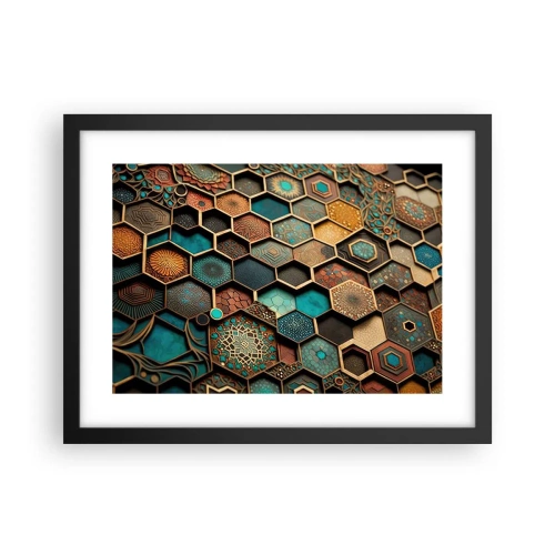 Poszter fehér keretben - Arab ornamentika - egy variáció - 40x30 cm