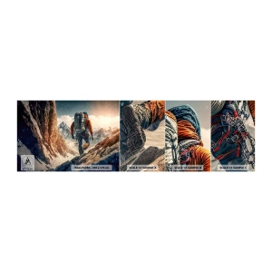 Fotótapéta Minta Standard Eco - Magányos harcos - Alpok, Mászó, Hegyek - 100x30 cm