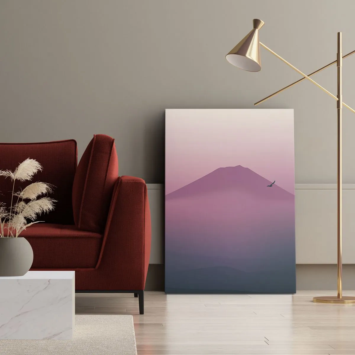 Vászonkép - Vándorok a felhők felett - 50x70 cm