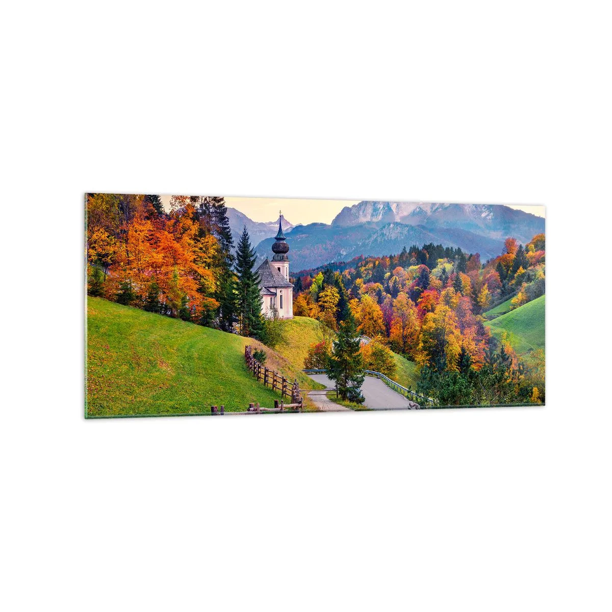 Üveg kép - Tájképszerű festmény - 120x50 cm