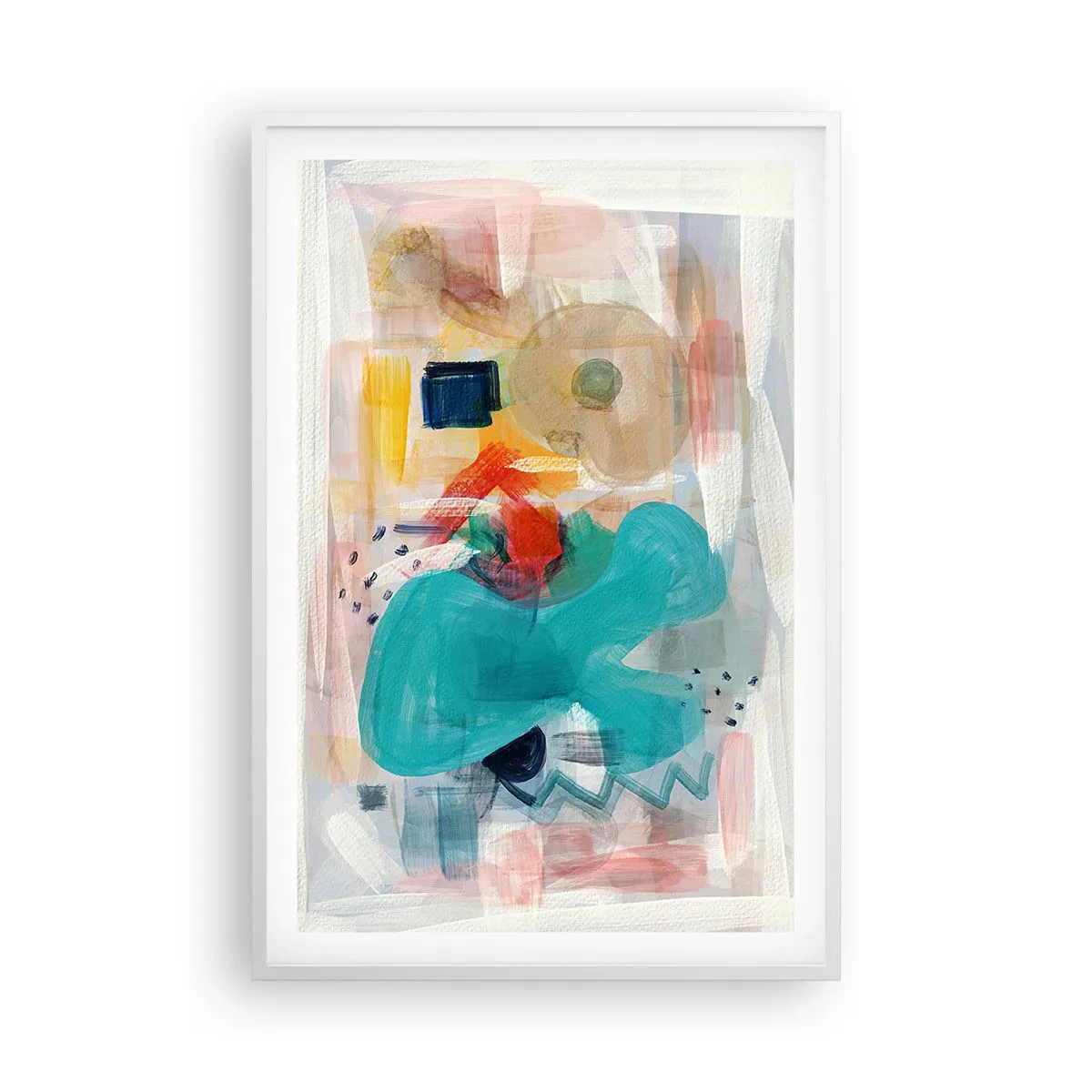 Poszter fekete keretben - Színes játék - 61x91 cm