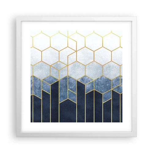 Poszter fekete keretben - Kompozíció szinkópa ritmusban - 40x40 cm