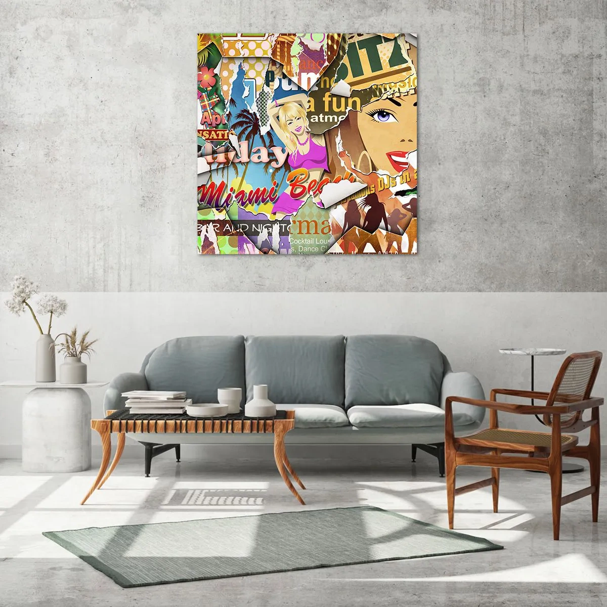 Üveg kép - Nyári visszaemlékezések - 40x40 cm