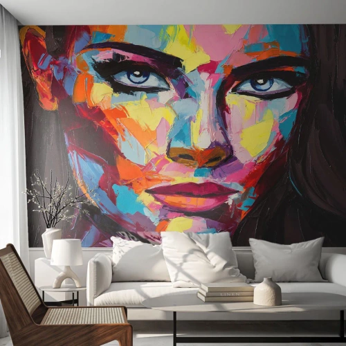 Fotótapéta Premium Sand - A lélek is színes - Egy nő portréja, Arc, Darab - 100x70 cm