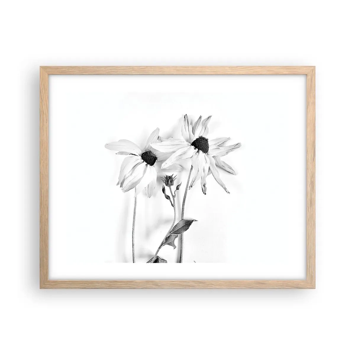 Poszter világos tölgy keretben - Senki sem akar egyedül lenni - 50x40 cm