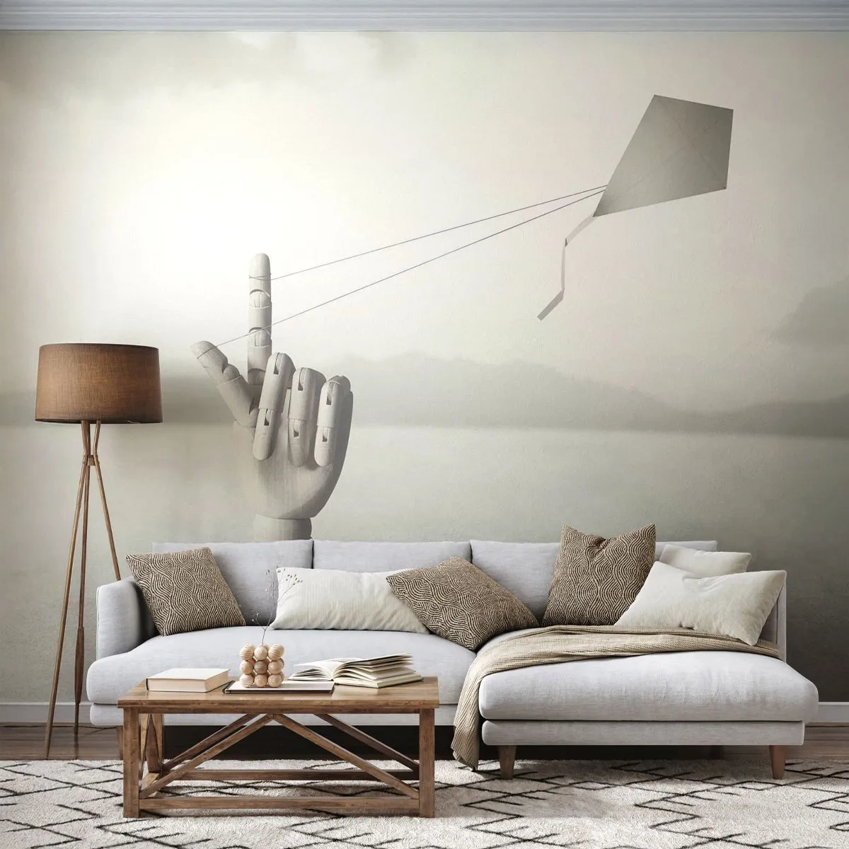 Fotótapéta Premium Canvas - Erőpróba - Absztrakció, Kéz, Sárkány - 250x175 cm