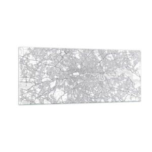 Üveg kép - A londoni labirintus térképe - 100x40 cm