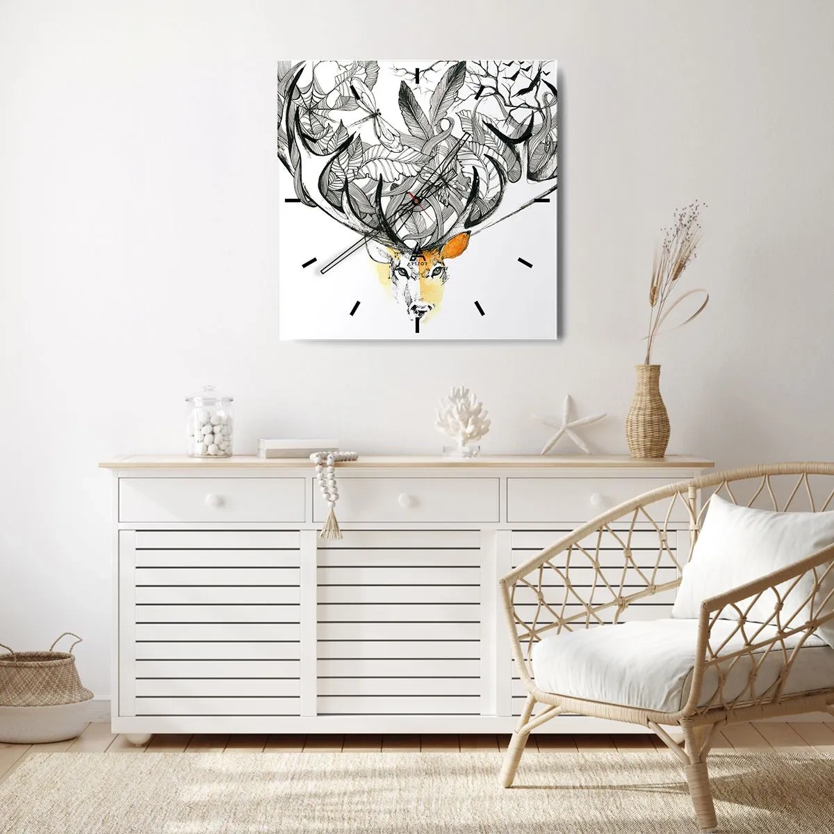 Falióra, Óra - A bőség szarvai - 30x30 cm