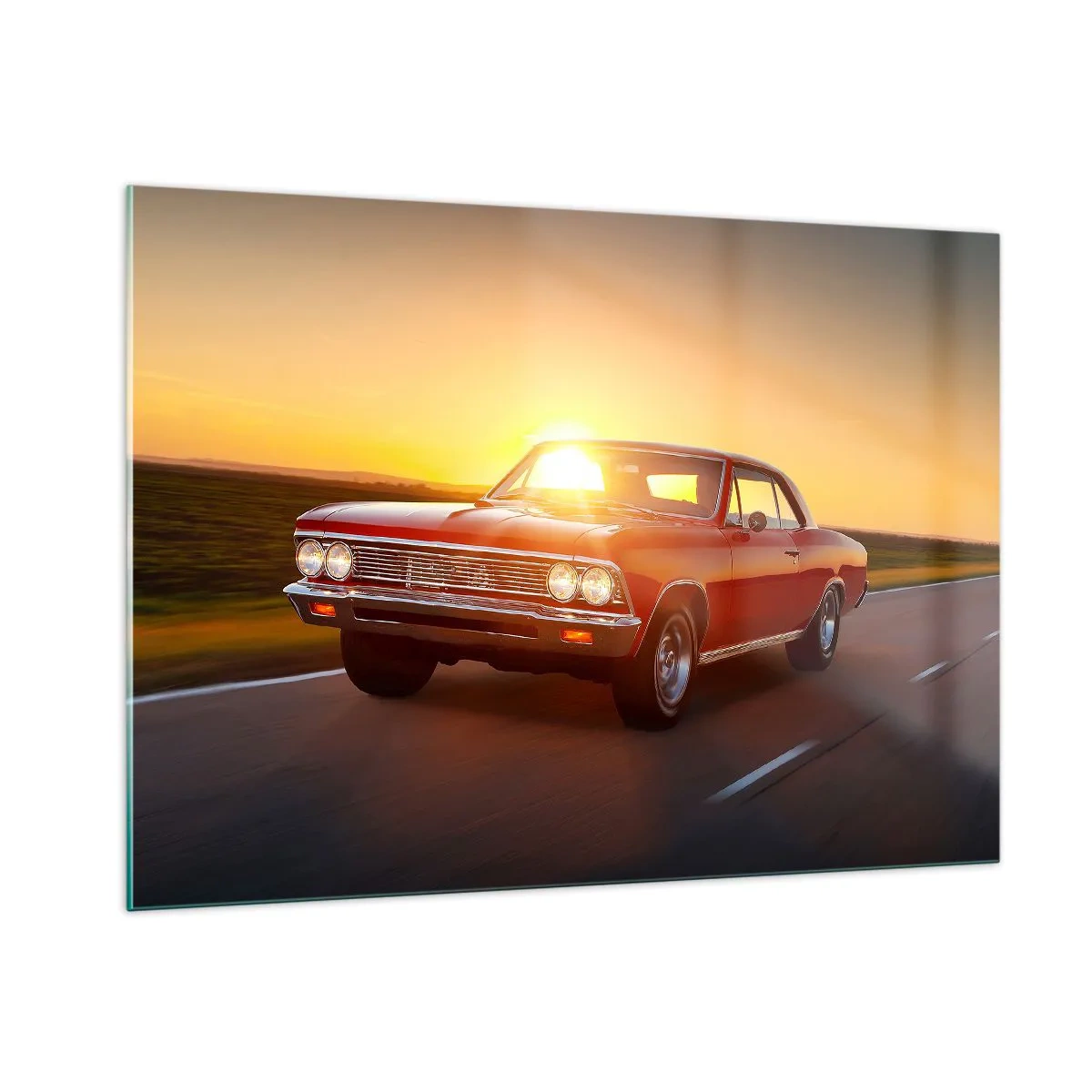 Üveg kép - A vágy piros színű - 100x70 cm