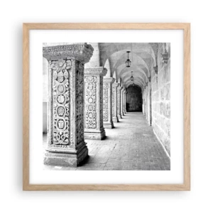 Poszter világos tölgy keretben - És hová megy...? - 40x40 cm