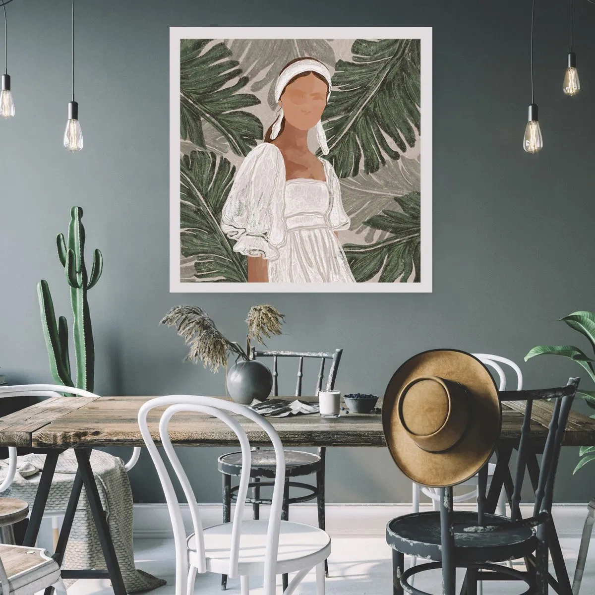 Poszter - Egzotikus portré - 60x60 cm