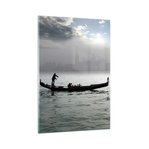 Üveg kép - Egy mesés város vízből és ködből - 80x120 cm