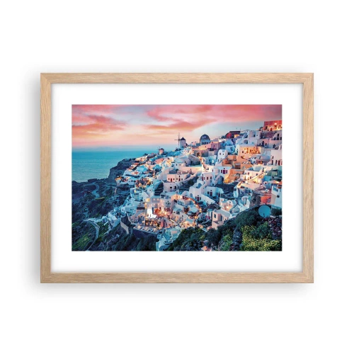 Poszter világos tölgy keretben - Nagyszerű görög vakációd - 40x30 cm