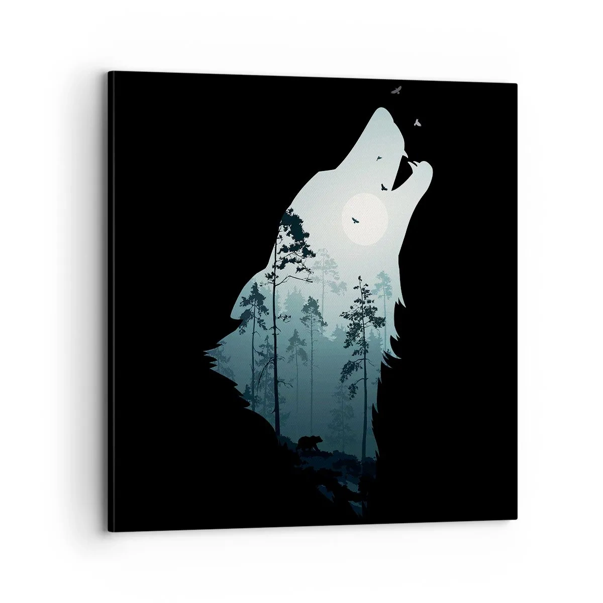 Vászonkép - Az erdei éjszaka hangja - 70x70 cm