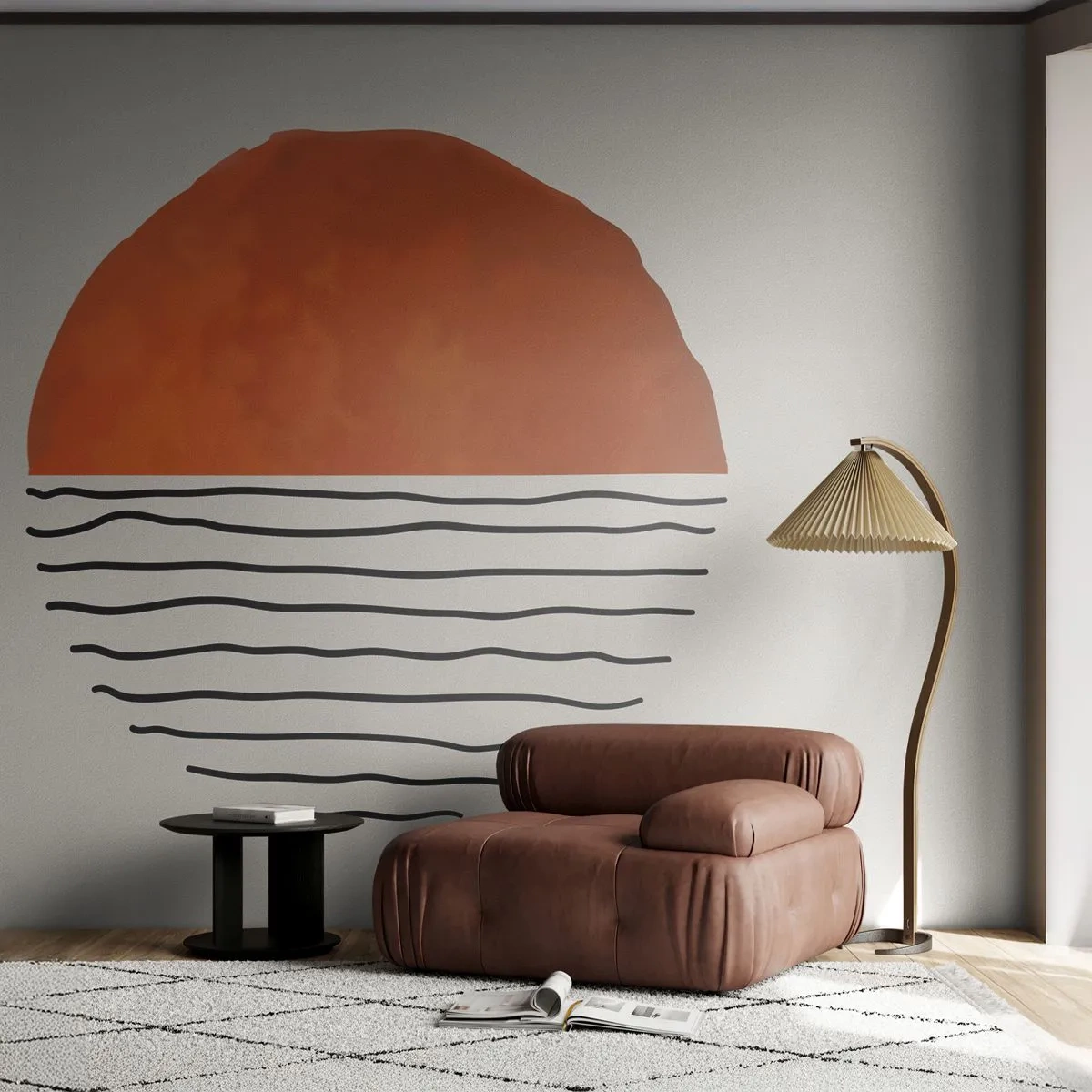 Fotótapéta Premium Sand - Japán hangulatban - Absztrakció, Darab, Minimalizmus - 100x70 cm