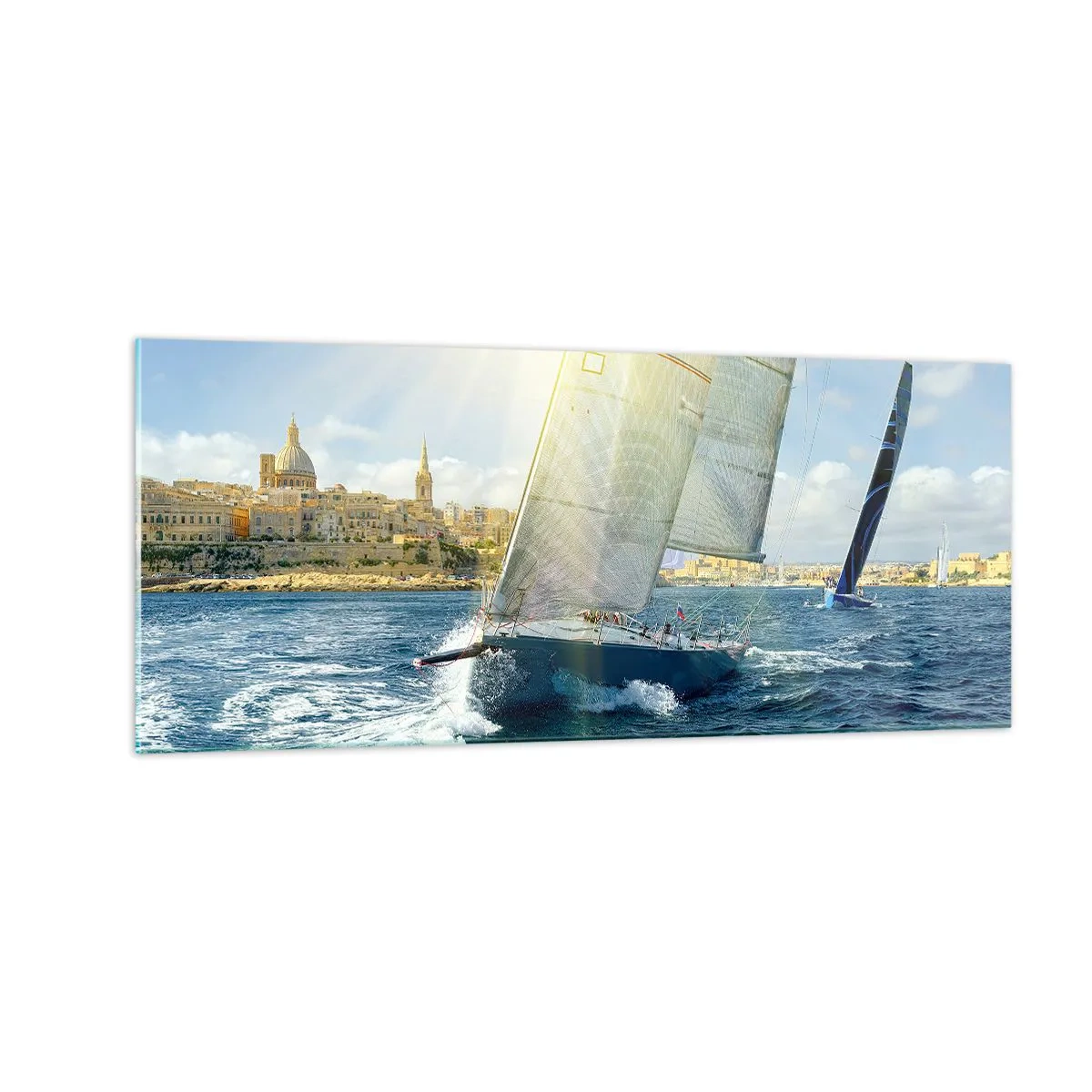 Üveg kép - Ideje elhagyni a várost - 100x40 cm