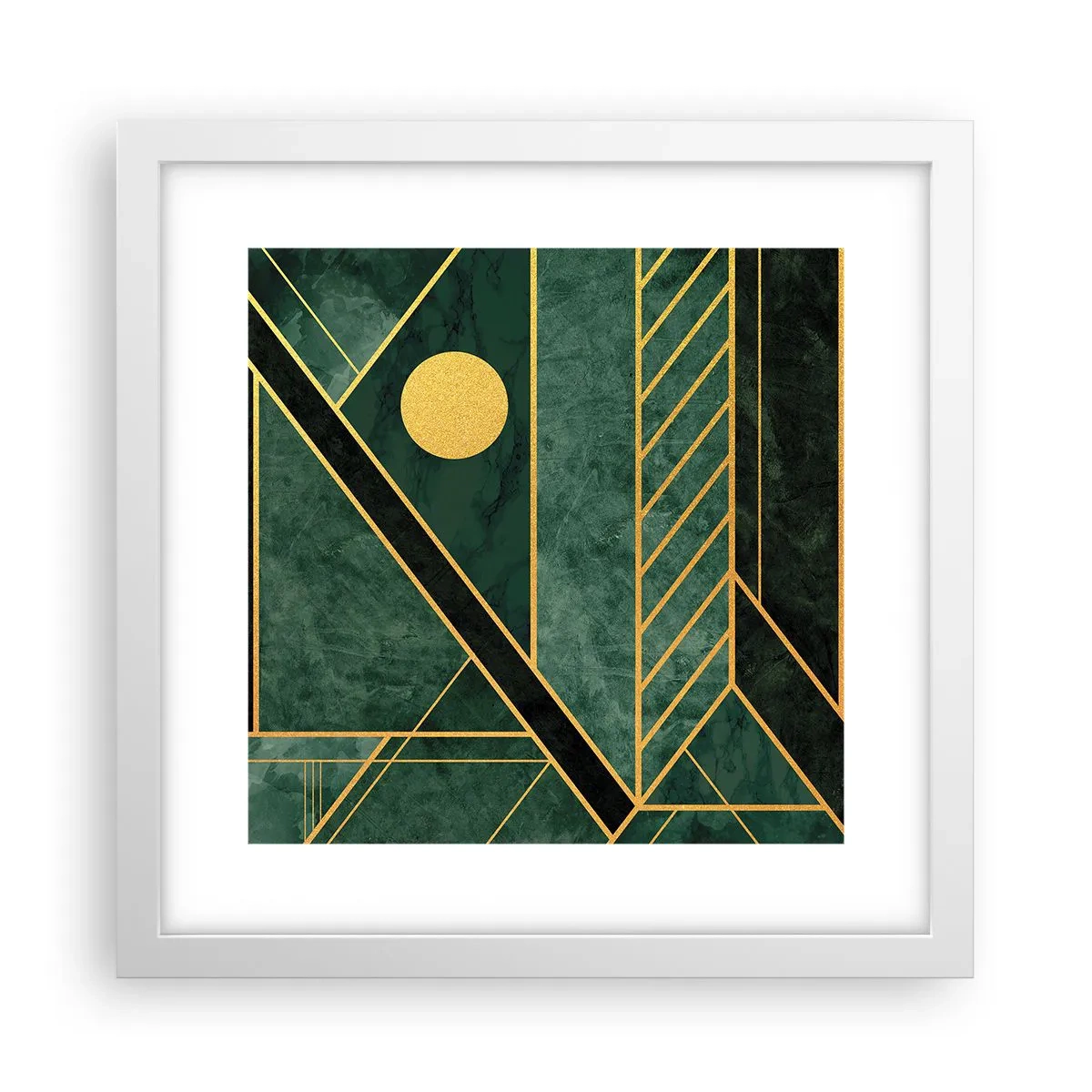 Poszter fekete keretben - Az arany és azúrkék dinamikája - 30x30 cm