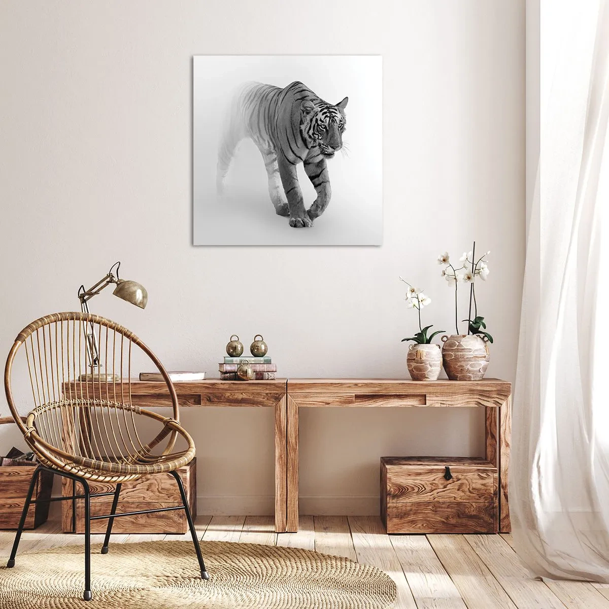 Vászonkép - Elrejtőzik a ködben - 40x40 cm