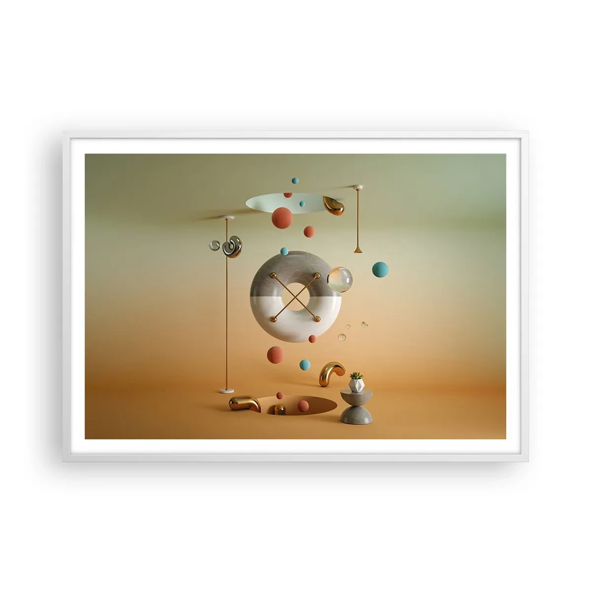 Poszter fekete keretben - Bármi megtörténhet - 100x70 cm