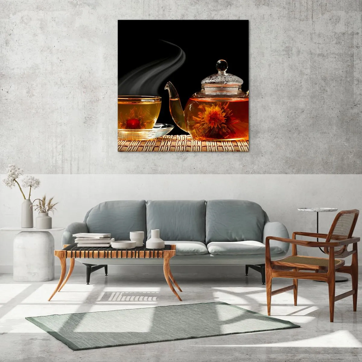 Üveg kép - A teafőzés varázsa és művészete - 30x30 cm