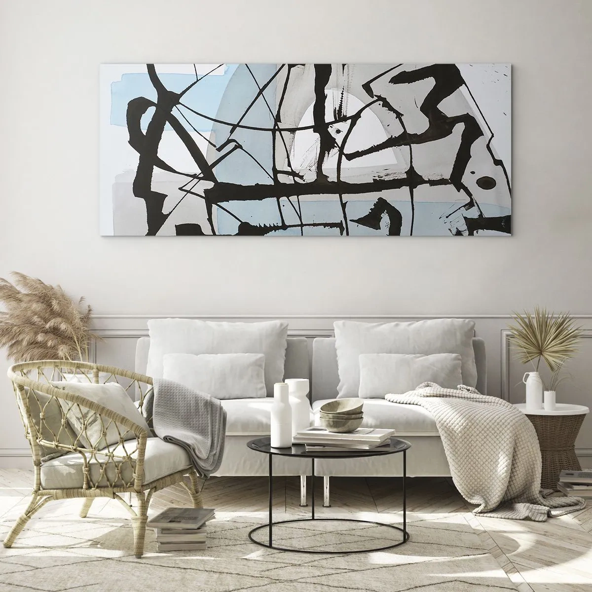 Üveg kép - Mindennek ellenére kék - 100x40 cm