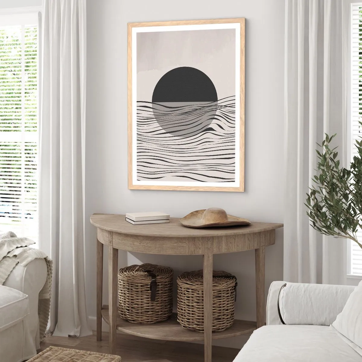 Poszter világos tölgy keretben - A feles kompozíciója - 30x40 cm