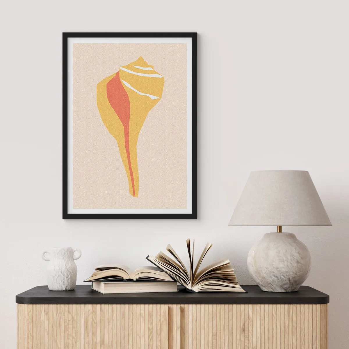 Poszter fehér keretben - Szerves absztrakció - növekedés - 61x91 cm