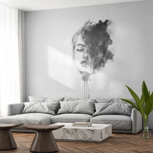 Öntapadós Fotótapéta Deluxe Sticker - Miről álmodozik egy lány - Egy nő portréja, Női Arc, Absztrakció - 150x105 cm