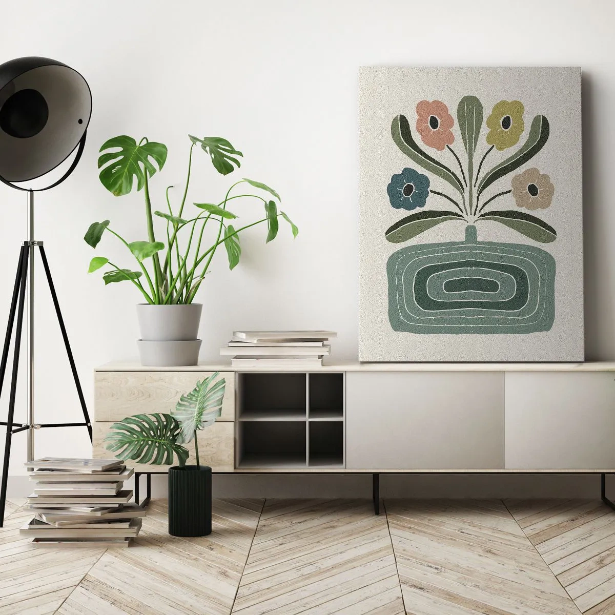 Vászonkép - Szimmetrikus csokor - 55x100 cm