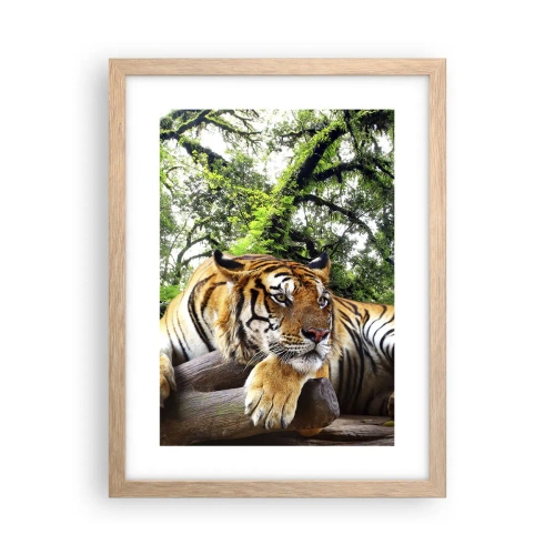 Poszter világos tölgy keretben - Tisztelettel - 30x40 cm