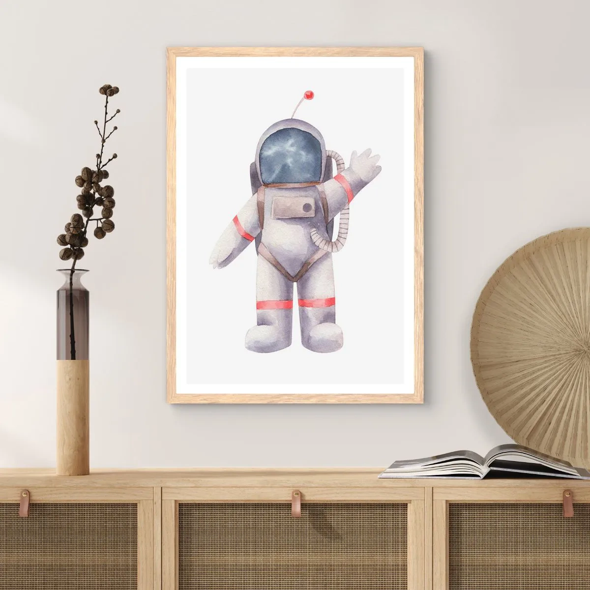 Poszter világos tölgy keretben - Akkor szia! - 50x70 cm