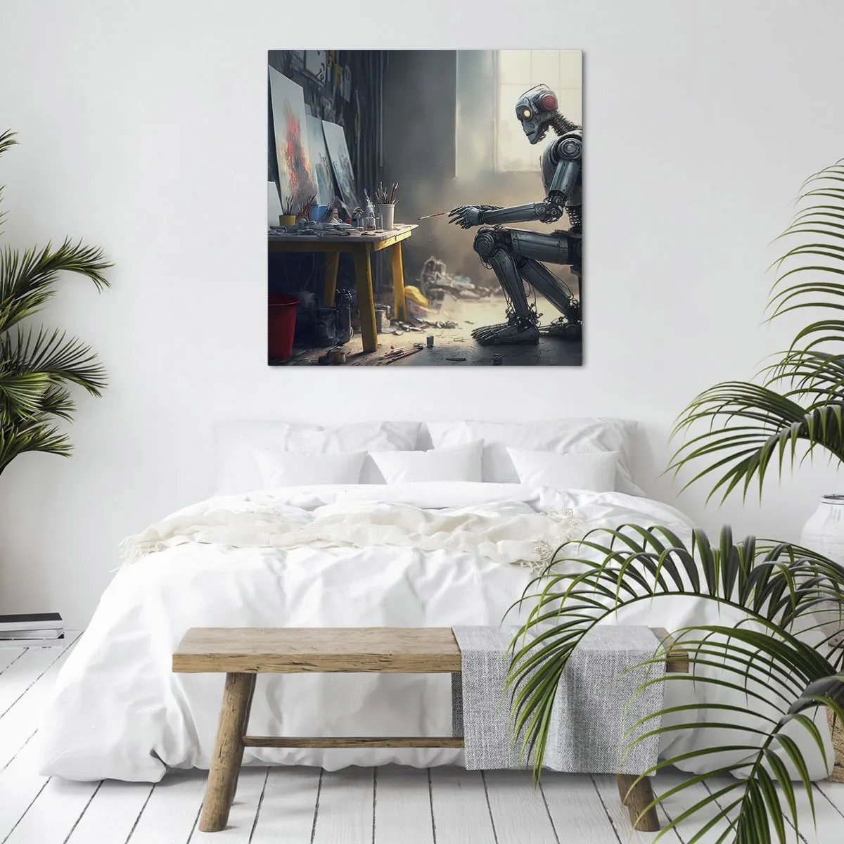 Vászonkép - Az alkotás aktusa - 70x70 cm