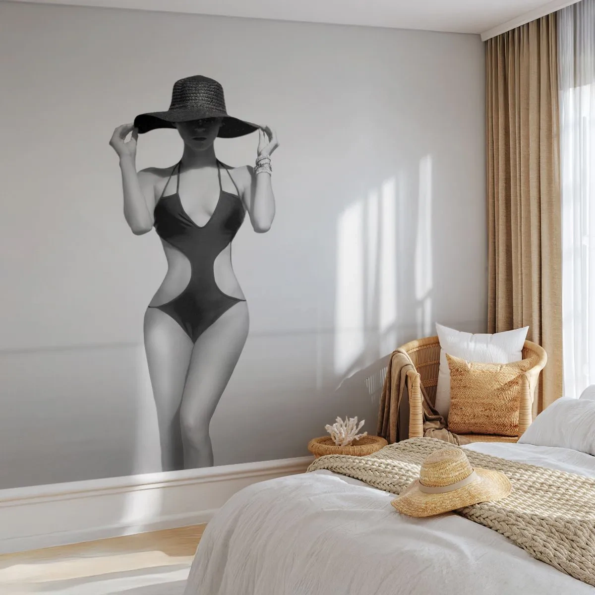 Fotótapéta Premium Canvas - A nevem Elegance - Nő, Strand, Divat - 350x256 cm