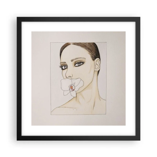 Poszter fehér keretben - Az elegancia és a szépség szimbóluma - 40x40 cm