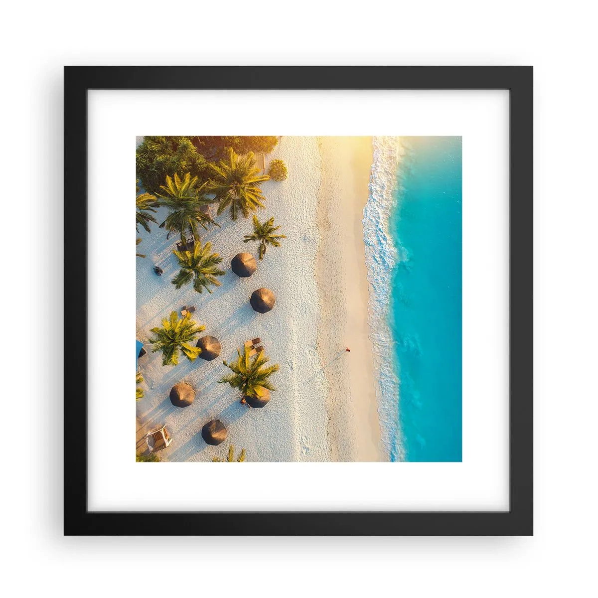 Poszter fehér keretben - Üdvözöljük a paradicsomban - 30x30 cm