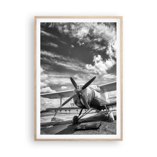 Poszter világos tölgy keretben - Alig várom! - 70x100 cm