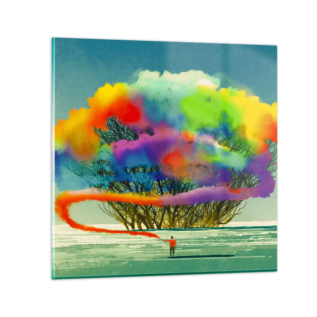 Üveg kép - Keltsd életre ezt a világot - 60x60 cm