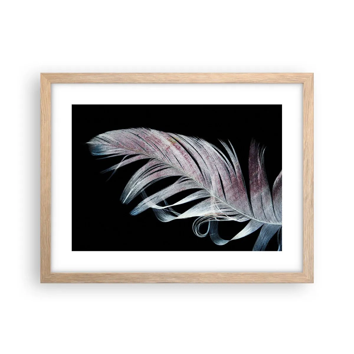 Poszter világos tölgy keretben - Gondolj az érintésre - 40x30 cm