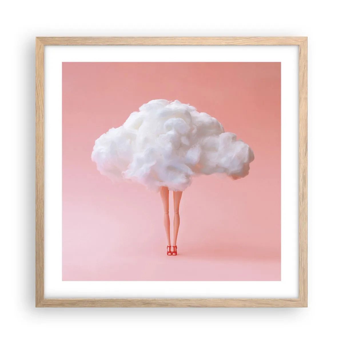 Poszter világos tölgy keretben - Édes ígéret - 50x50 cm