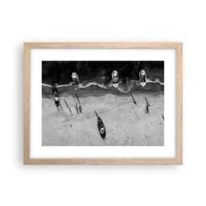 Poszter világos tölgy keretben - Még mindig a parton... - 40x30 cm