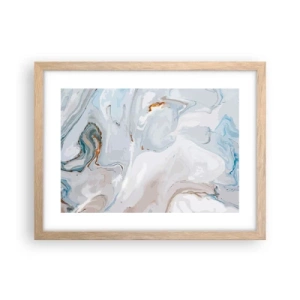 Poszter világos tölgy keretben - Felhabzott fehér - 40x30 cm