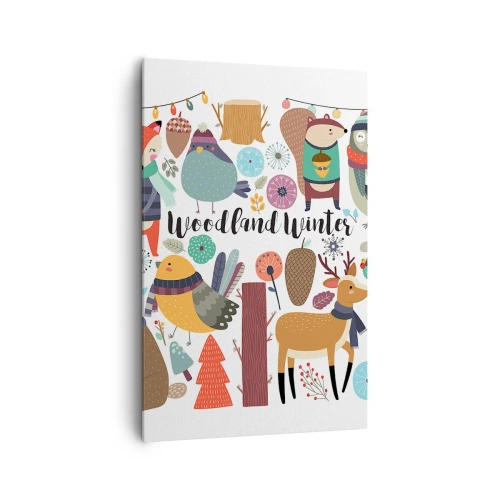 Vászonkép - Mesebeli ünnepek az erdőben - 80x120 cm