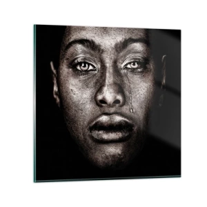 Üveg kép - Egy könnycsepp - 40x40 cm