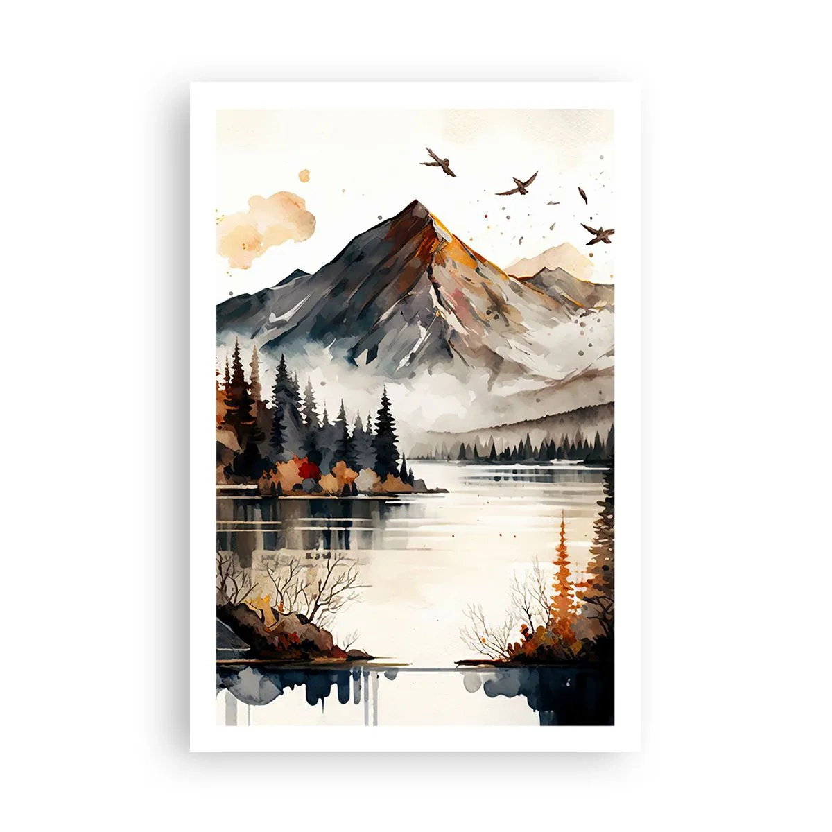 Poszter - Aranyszínű ősz a hegyekben - 61x91 cm