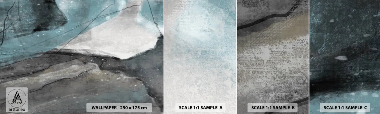 Fotótapéta Minta Standard Eco - Absztrakció: sziklák és jég - Minimalizmus, Darab, Modern - 100x30 cm