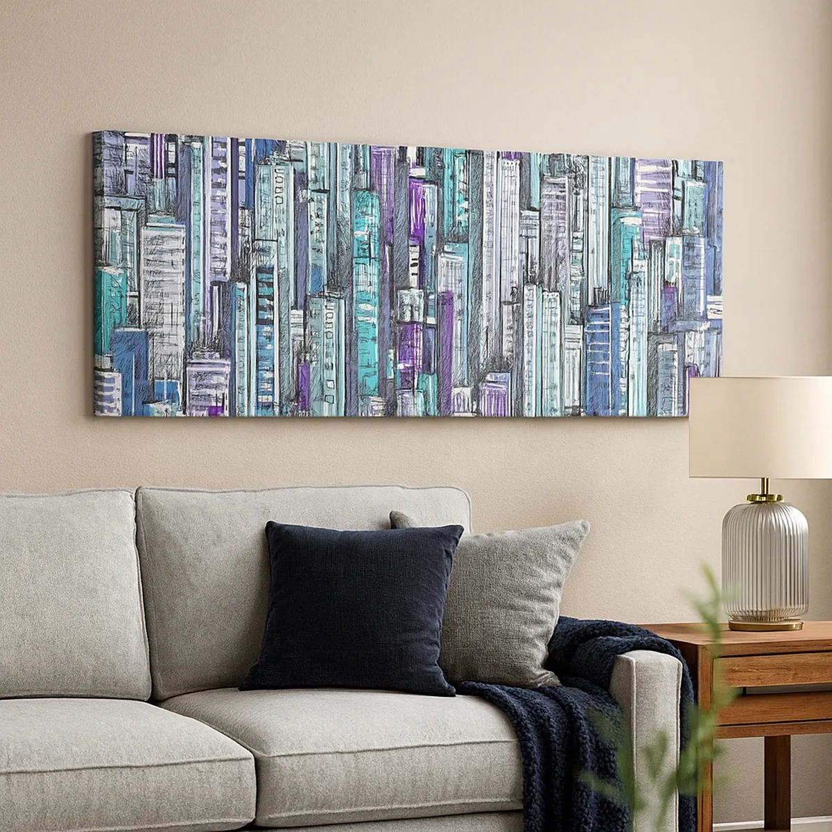 Vászonkép - Kikékült az égtől - 30x30 cm