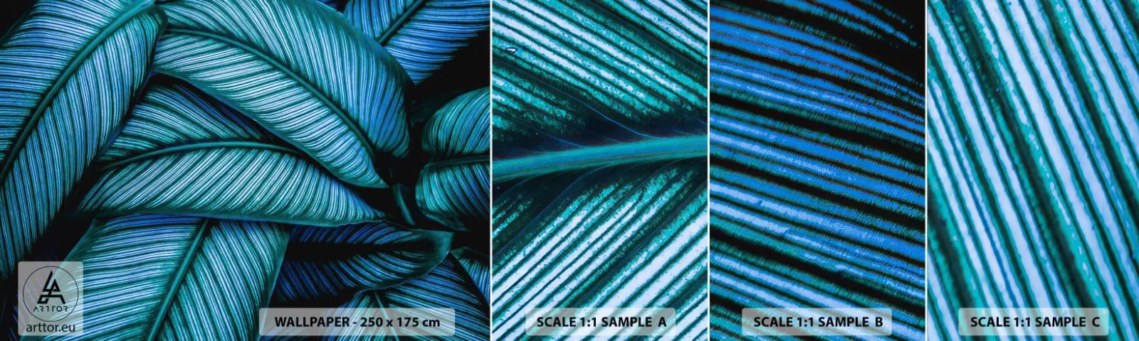 Fotótapéta Minta Öntapadós Deluxe Sticker - Életvonalak - Levelek, Növénytan, Növények - 100x30 cm