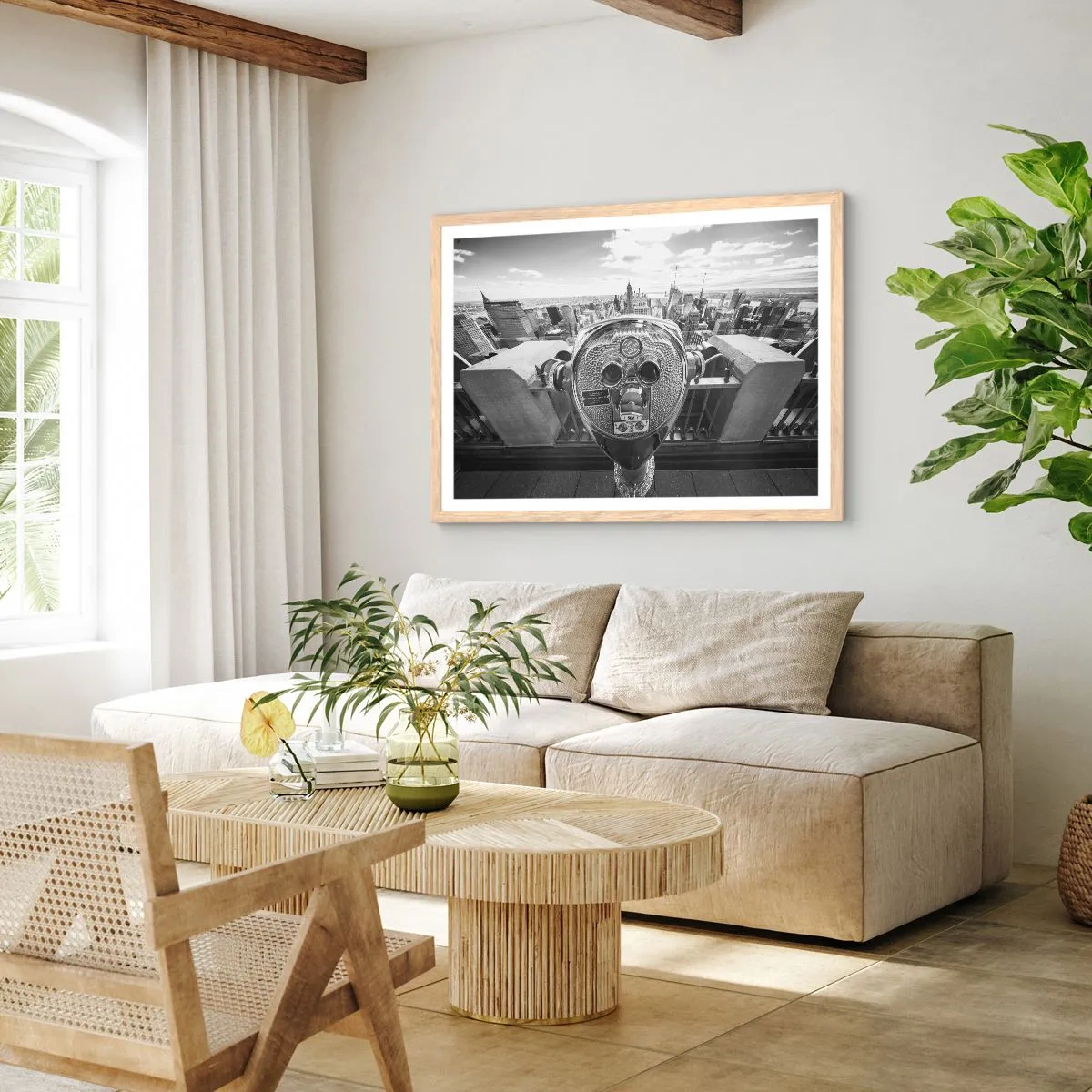 Poszter világos tölgy keretben - A városok városa - 100x70 cm